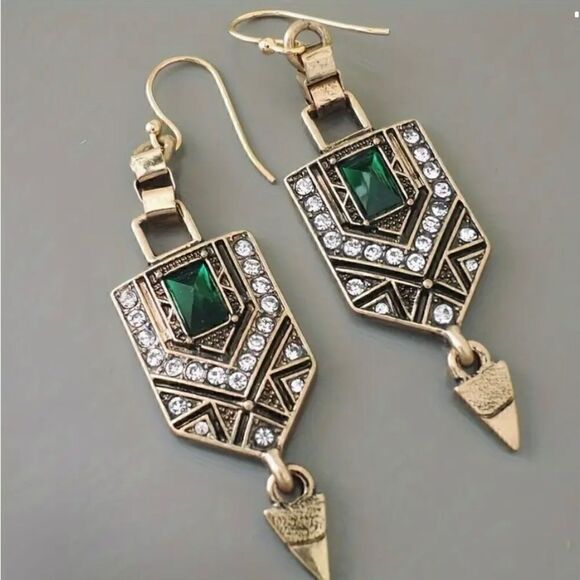 💚 NEW vintage antique style drop dangle earrings 💚 - Picture 6 of 7